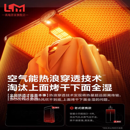 LISM imported high-quality 2025 new travel portable dryer from Germany, home drying clothes, small clothes dryer, foldable dormitory artifact, quick-drying fully wet clothes in 1 hour only requires 0.4 kilowatt-hours of electricity