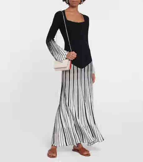 Luboting Light Luxury Women's Logo Leather Chain Wallet Beige One Size