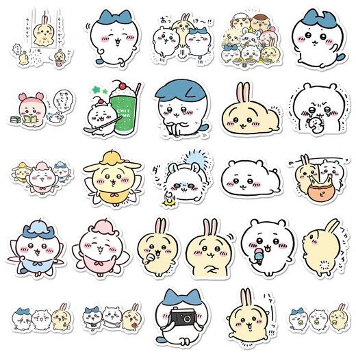 51 Chiikawa stickers cartoon cute Japanese cartoon peripheral gum mobile phone hand account water cup cross-border stickers wholesale Brand cultural and creative 51 Chiikawa-1319X