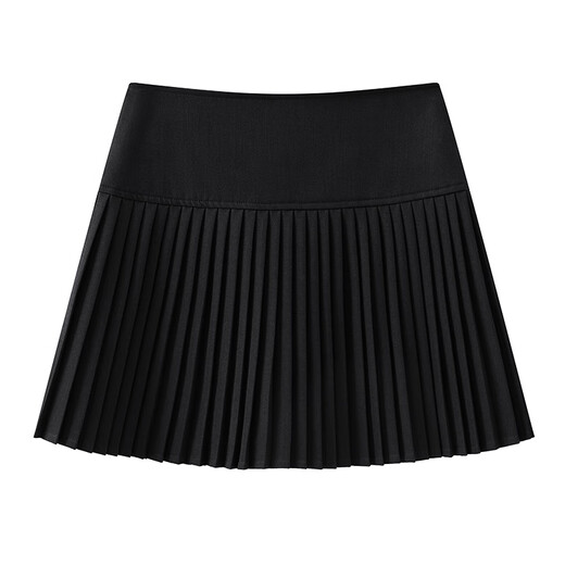 GIOIO woolen high-waisted pleated skirt for small women 2025 autumn and winter new age-reducing versatile short skirt slimming A-line skirt off-white M waist 68 (98-108Jin Jin is equal to 0.5 kg)