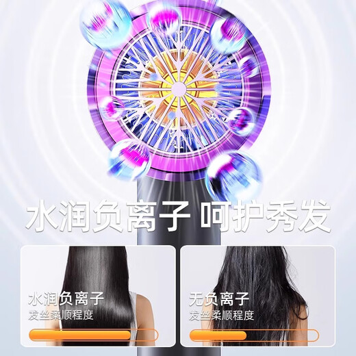 Xiaomi Baby Series Hair Dryer Dormitory Silent Blue Light Negative Ion Household High Power Non-Hurting Power Generation Hair Dryer Space Gray 800W Third Gear + Blue Light Negative Ion