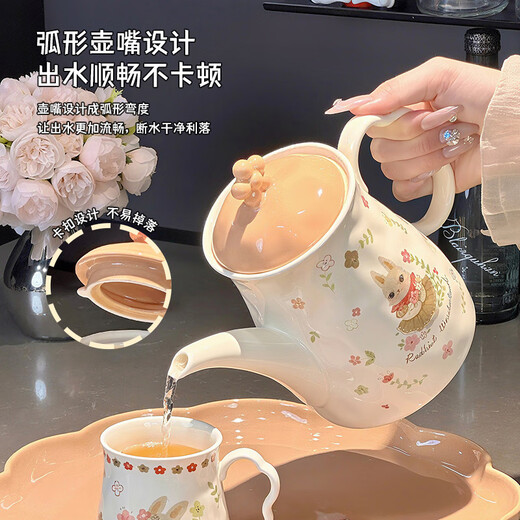Xibaisheng light luxury water cup home set living room hospitality tea cup drinking cup high-end tea set wedding housewarming gift light luxury tea set 8-piece gift box 1914