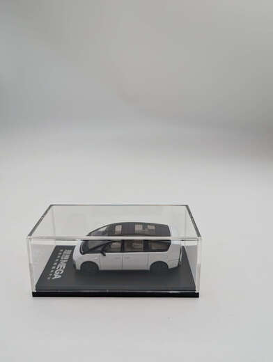 Original car model 1 64 Ideal Mega alloy car model simulation static collection ornament MPV white MPV business car