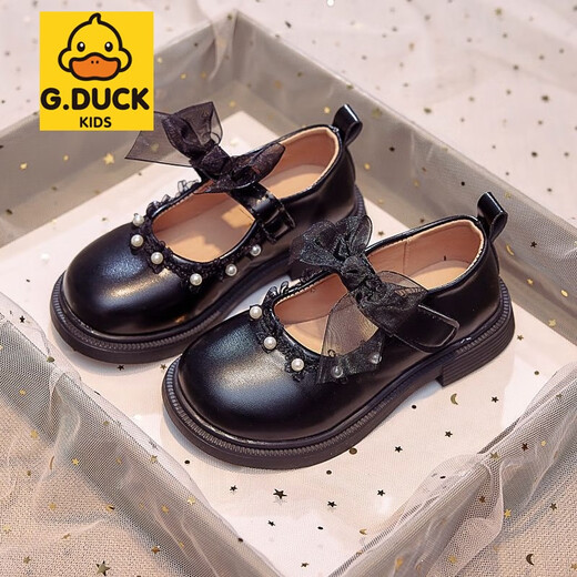 G.DUCKKIDS Kinder-Lederschuhe 2025 Herbst, neue Mädchen-Einzelschuhe, quadratische Zehen, flacher Mund, kleine Prinzessinnenschuhe, weiche Sohle, Kinderschuhe, A, Beige, Weiß, 26, Innenlänge 16 cm