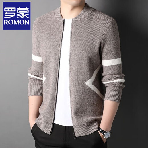 Romon sweater men's jacket spring and autumn new fashion outer woolen top trendy casual cardigan sweater for men