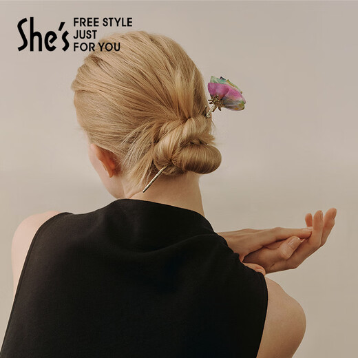 She s Qianzi hair accessories new Chinese style organza flower hairpin ancient style hairpin hairpin birthday gift for girlfriend