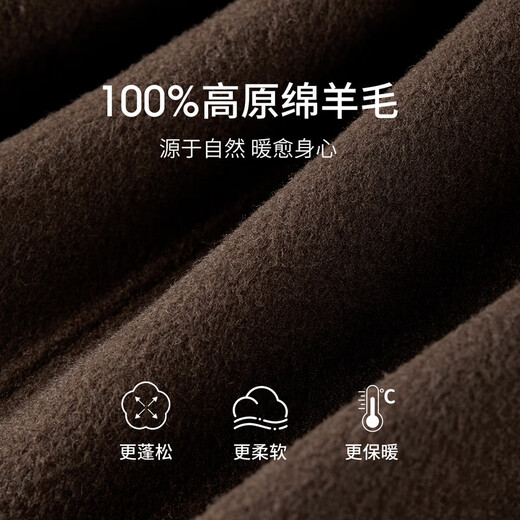 Shandubila 100% wool warm woolen coat for women winter women's high-end suit collar long commuter double-sided woolen coat