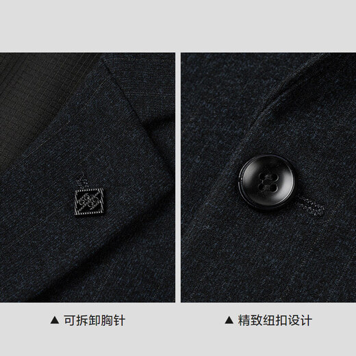 HLA Hailan House suit men's winter velvet stretch soft flat lapel suit jacket for men