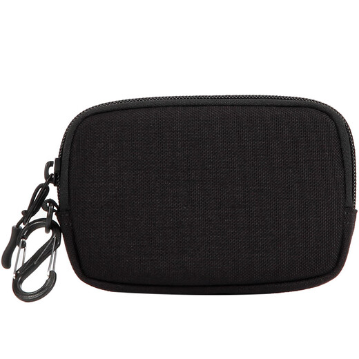 考杜拉弹道尼龙迷你手包男士零钱包硬币挂脖耳机包日系车钥匙卡包 黑色