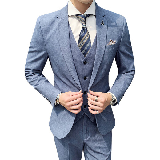 Playboy (PLAYBOY) suit suit men's jacket British slim fit Korean style groom wedding dress formal casual suit 2019 brown single suit 2XL recommended to wear 136-155Jin Jin equals 0.5 kg