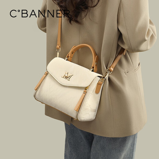 
Qianbaidu CBANNER cowhide bag women's bag crossbody bag one shoulder hand fashion luxury birthday gift high-end feeling for girlfriend and wife