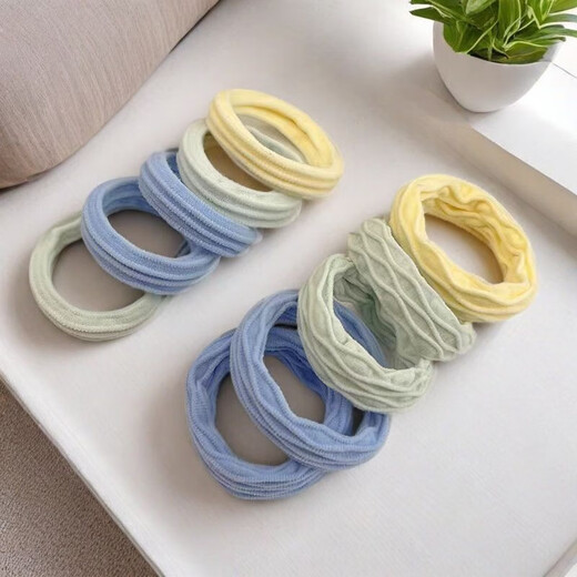 Meersalzblau Haarseil Haarseil Haarschleife Kopf Seil Einfaches Krawatte Hoch -Pferdeschwanz Gummi -Band Girl Netter Kopfschmuck nahtlos hohe elastische 30 Stücke (Opp -Bag -Verpackung) [Zufällige Farbe]