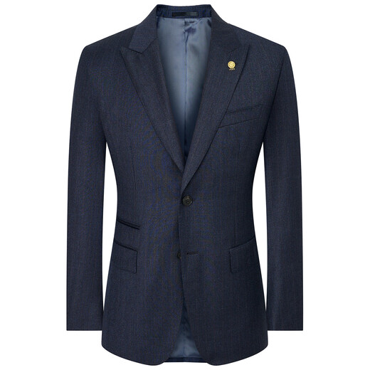 
Announcement bird suit men's autumn style men's business formal suit fashionable urban suit trousers suit men's blue floral yarn base inlaid with brown stripes 48 B (175/100) /Please note the waistline or pants