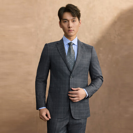 MAYORLORO PIANA pure sheep wool 150 count half wool lining blue suit men's top blue 180A (180/100A)