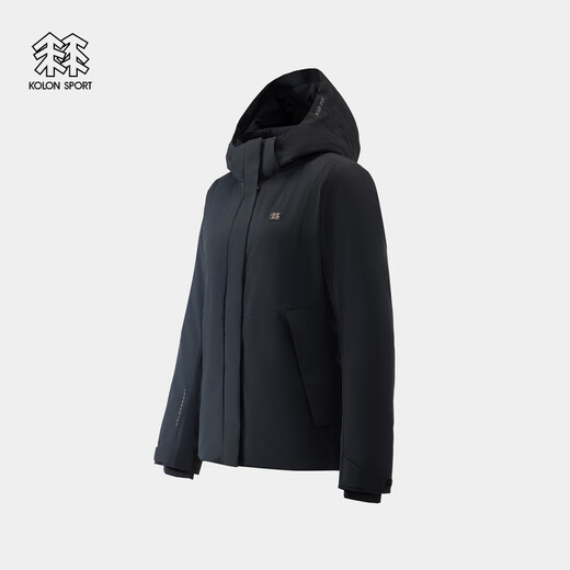 KOLON SPORT Waterproof, Windproof and Breathable Down Jacket Women's Lightweight Hooded Waist Down Jacket