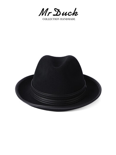 Mr DUCKMr DUCK25 winter Australian superfine wool hat men's foldable British jazz hat sheepskin hatband retro brown coffee 100 wool M suitable for 5657cm head circumference