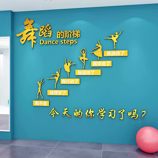 
Yonghuan Street Dance Room Hall Classroom Decoration Stickers Art School Training Institution Background Atmosphere Class Culture 13897 Dance - Picture Color Extra Large