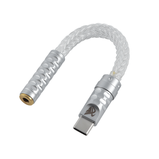 Beibosheng typec to 3.5mm amp decoding hifi small tail 16-strand pure silver 9281pro convenient Android Apple 15/16 mobile phone audio amplifier adapter cable 2.5/4.4 silver 16-strand flagship pro version (typec to 3.5)