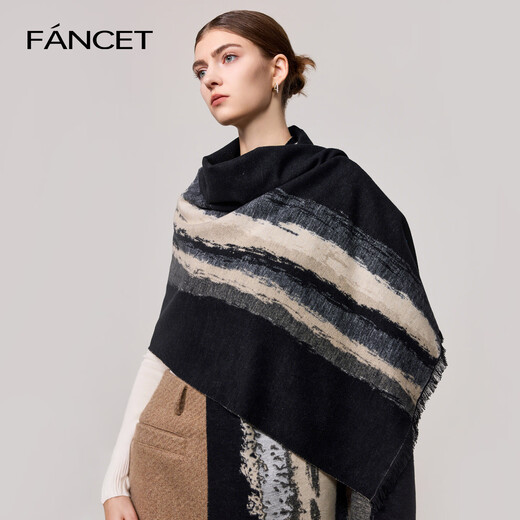 Fancet 100% Seide gebürstete Schal für Frauen im Herbst und Winter High-End Mulberry Seidenschalm Warm Schal Mid-Autumn Festival Geschenkbox