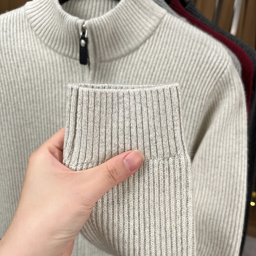 JOW премиум-класса из плотного кашемира, роскошный шерстяной кардиган на молнии для мужчин, новинка 2025 года, высококачественная повседневная куртка-свитер