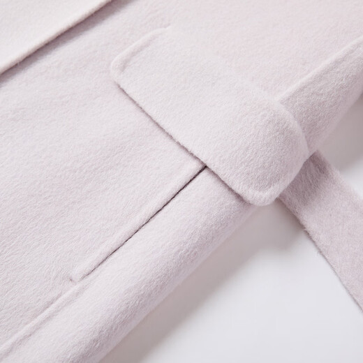 Xiangying 100% pure wool double-sided woolen coat for women 2025 winter new purple mid-length woolen coat purple M 160/84A/95-110Jin Jin equals 0.5 kg