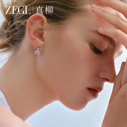 ZEGL real willow hoop giant good-looking earrings women's niche ear hoop light luxury high-end French exquisite earrings new hot style
