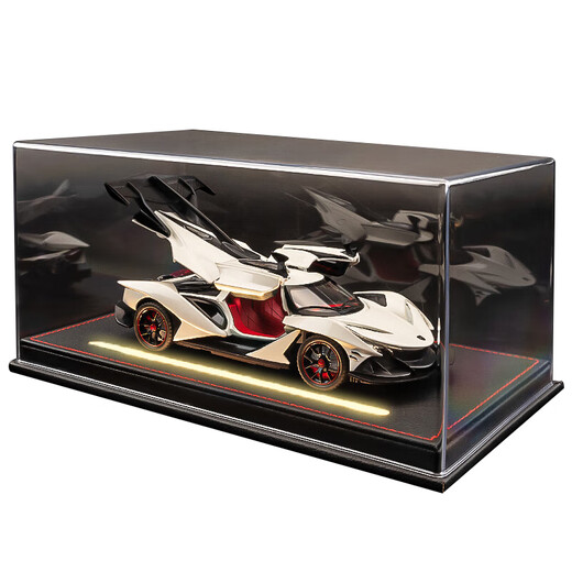 Live stone car model alloy simulation high-end Apollo car model sports car imitation limited edition hand figure boys New Year gift track version Apollo IE+ leather light cover boys birthday gift 1 24 Sun God Apollo model