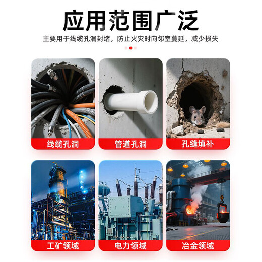 Beifote fireproof mud sealing glue organic fireproof plugging material insulating flame retardant high temperature air conditioning hole plugging sealing glue