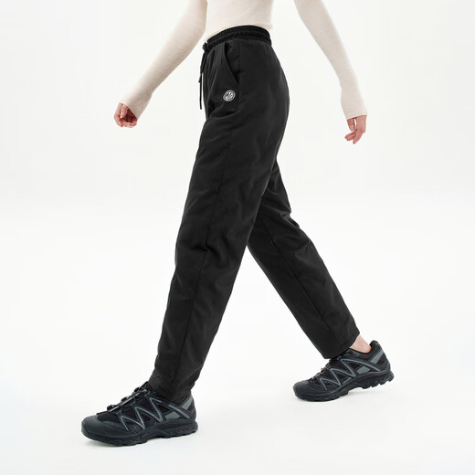 BOSIDENG's new style women's casual down pants, warm and windproof, fashionable casual pants for men and women, black 8056 XS 155/62A