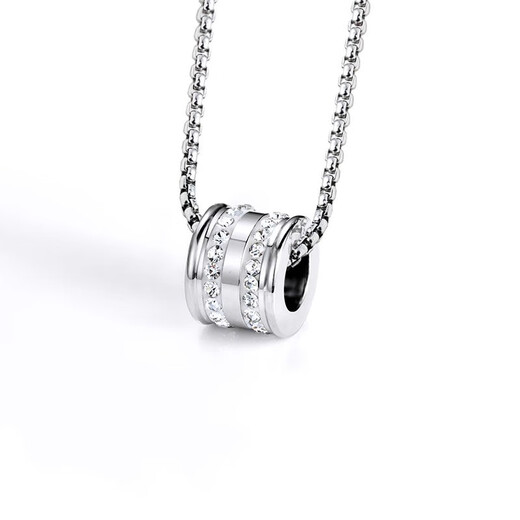 MZMZ platinum necklace men's new fashion temperament PT950 platinum transfer bead pendant love birthday gift for boyfriend light luxury model - local warehouse next day delivery chain length 55cm