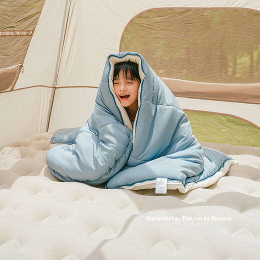 Noke children's growth sleeping bag school kindergarten nap nap quilt outdoor camping extendable splicing warm sleeping bag C300 brassica yellow