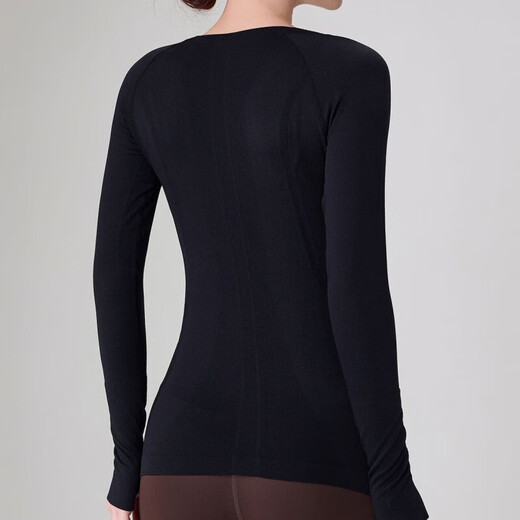 ALO YOGA women's short-sleeved T-shirt Pilates fitness slim quick-drying yoga spring and autumn long-sleeved gray M