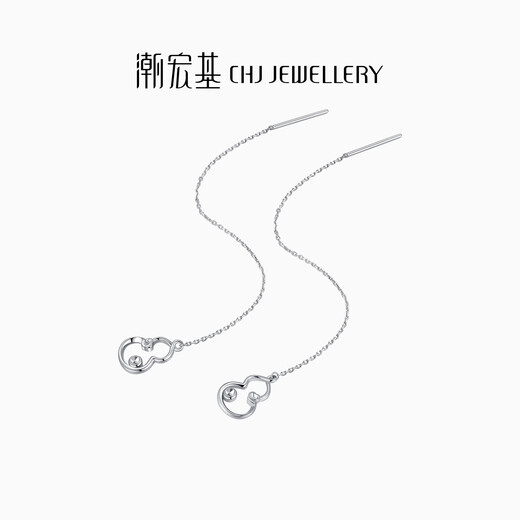 Chao Acer Boya Hulu platinum earrings for women PT950 earrings car with Chinese style as a gift for girlfriend, priced at 250 yuan, 1.75g, one pair