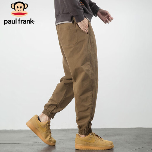 Paul Frank Casual Pants Men's Autumn Loose Leg Pants Men's Small Foot Overalls Harem Men's Pants Khaki 3XL