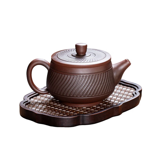 Original ore purple pottery pot Fengming Han tile teapot single pot teapot large capacity Kung Fu tea set Purple pottery Han tile pot RR Purple pottery-Han tile Fengming pot 270ml