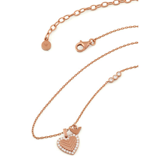 EMPORIO ARMANI Armani Women's Necklace Zircon Love Silver Necklace Birthday Gift for Girlfriend Next Day Delivery EG3625221