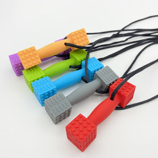 Baby chewing gum food grade children's oral comfort chewing molar stick orthodontic silicone teether anti-falling and biteable red 1 piece