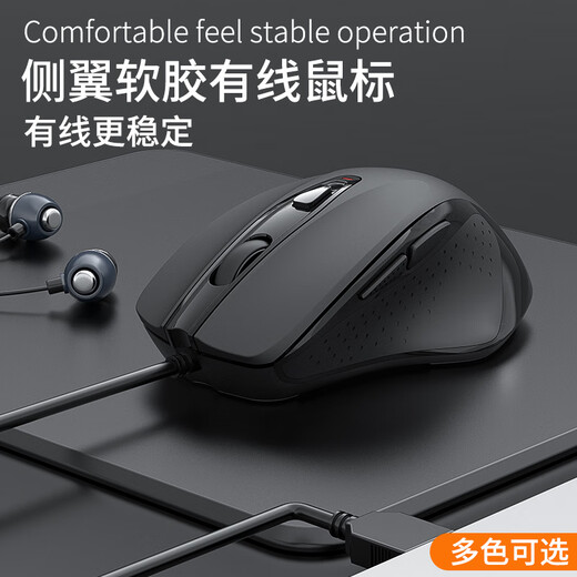 Razer Wired Mouse Silent Office Male Gaming Esports Ergonomic USB Laptop Desktop Computer Universal Mouse Sky Blue Wired Silent Button * Third Level DPI/Comfortable Finger Rest + Mouse Official Standard