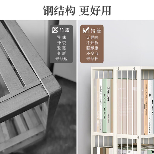 SOFS 360 degree rotating bookshelf floor-standing simple student storage rack bedroom bedside movable steel wrought iron small bookcase mobile rotating model metal bookshelf 5 layers white