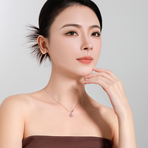 Mengjinyuan Platinum Necklace PT950 Crushed Ice Chain Birthday Gift for Wife