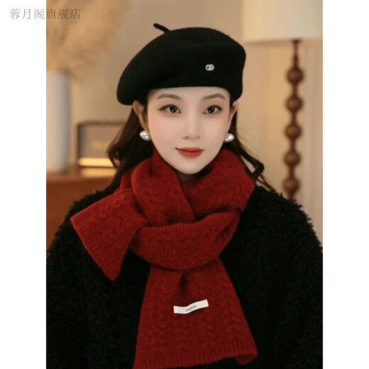 Rongyuege beret women's 2025 new autumn and winter warm and elegant fashion face-showing little painter's hat beret Ankola red woolen beret one size