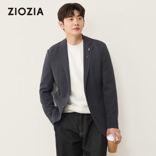 ZIOZIA Comfortable and stylish ZIOZIA commuter men's 25 autumn casual blazer slim suit ZKSE3110F charcoal gray M 170/92A