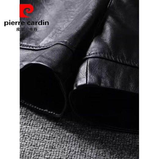 Pierre Cardin 2025 Spring and Autumn New Korean Style Leather Shorts Women's Straight Outer Wear High Waist Slim Casual Small Leather Pants Fashion Boot Pants 1826# Black (No Velvet) L