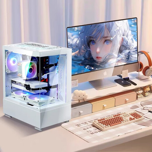 Peak God of War Core i9 level 24 core e-sports desktop complete machine high-end live broadcast assembly computer 4060 independent display office gaming water cooling host + 24-inch IPS e-sports monitor set of six i9 level twelve cores | 32G | live broadcast editing