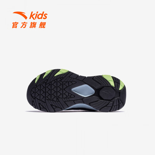ANTA Children's Cotton Shoes for Boys Dengfeng 3 New Knob Buckle Leather Water-Repellent Cotton Shoes 312549975N Black/Metallic Blue-2 32