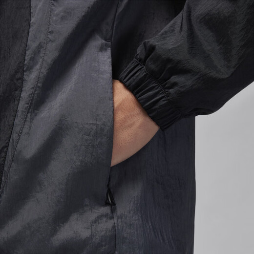 Jordan Men's Jordan Woven Stand Collar Windproof Jacket Lightweight and Comfortable Sportswear FN5849-010 Black Gray 2XL