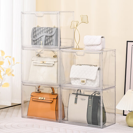 Blind box storage box hand-made doll bag model perfume baking acrylic ornament display box CD album storage large six-sided high transparency 1 pack