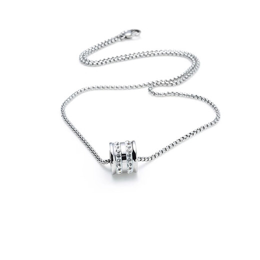 MZMZ platinum necklace men's new fashion temperament PT950 platinum transfer bead pendant love birthday gift for boyfriend light luxury model - local warehouse next day delivery chain length 55cm