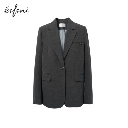 Eveli (eifini) Jiang Xin endorses single-breasted suit daily non-tight casual suit jacket for women 2025 autumn new style dark gray M 100-110Jin Jin equals 0.5 kg