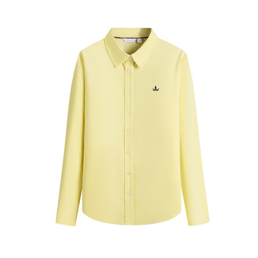 Navigare Italian small sailing women's long-sleeved shirt 2025 autumn new cotton skin-friendly shirt corduroy top Chiffon Yellow S